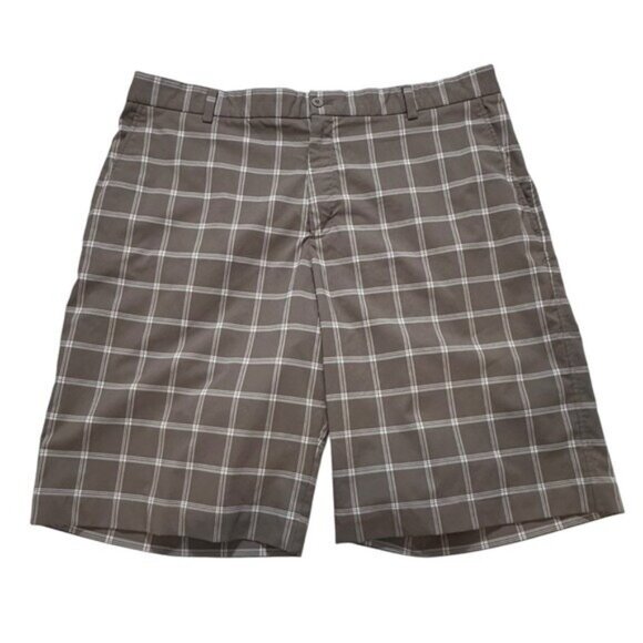 Nike Golf Dri-Fit Men's 38 Plaid Checkered Shorts Stretch Quick Dry 398615-242 - Picture 1 of 6